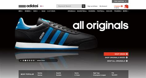 Adidas website